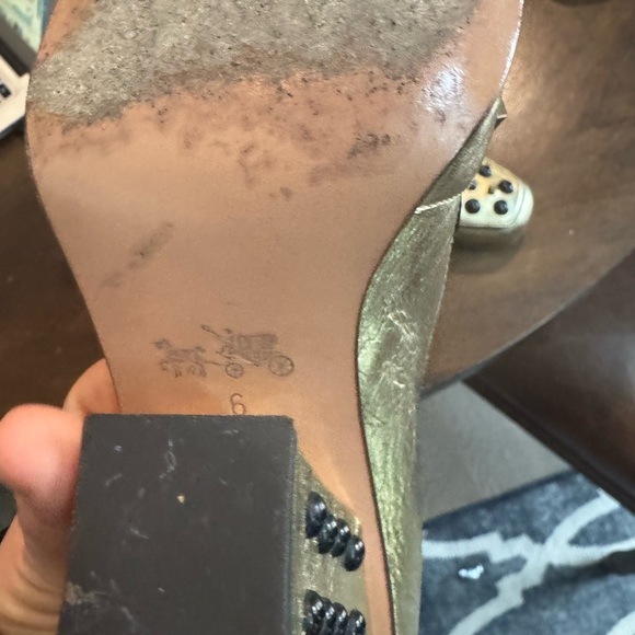COACH gold heel loafer - Picture 8 of 8